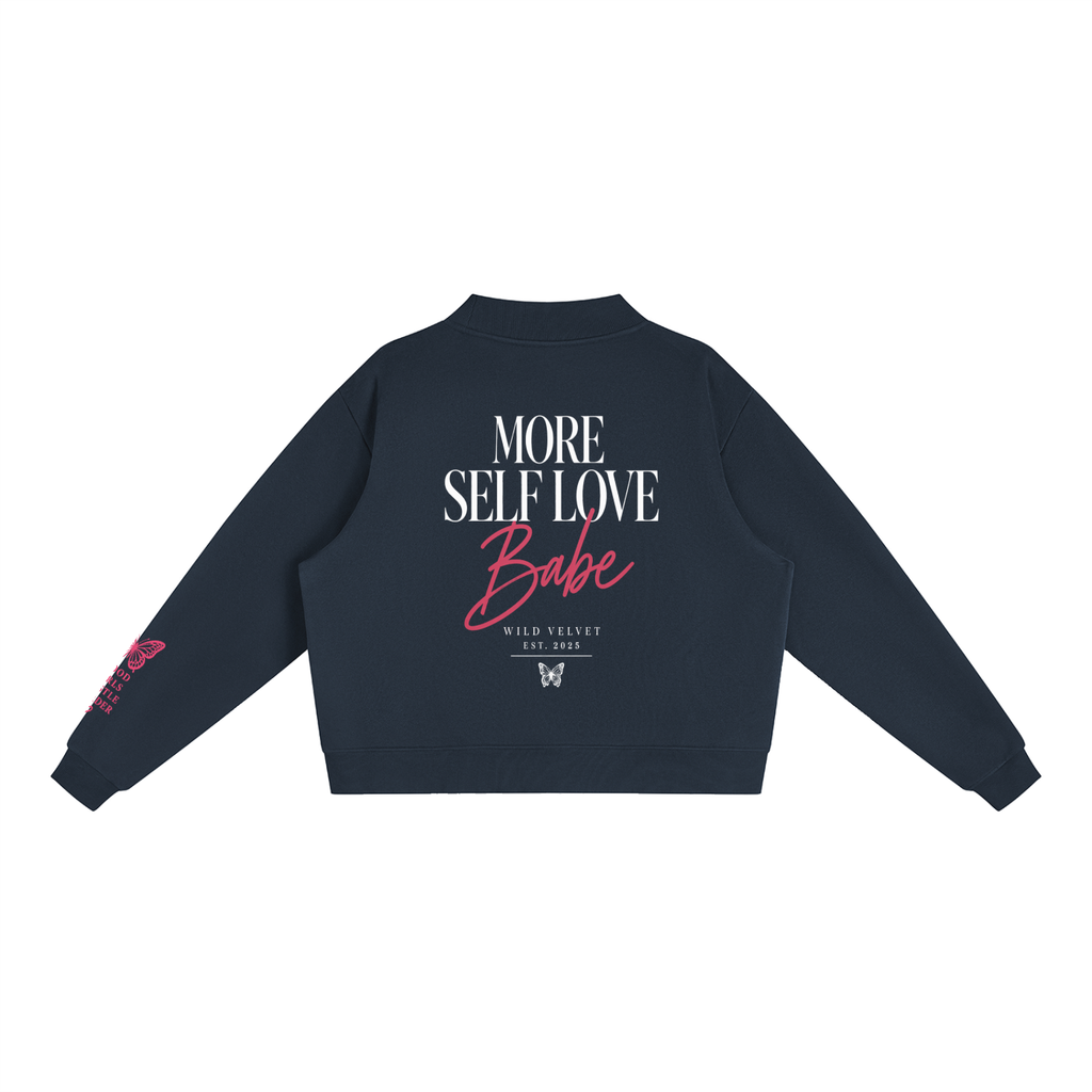 Essential Fleece Mock-Neck Crew Sweatshirt