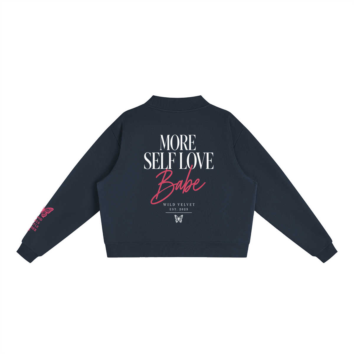 Essential Fleece Mock-Neck Crew Sweatshirt