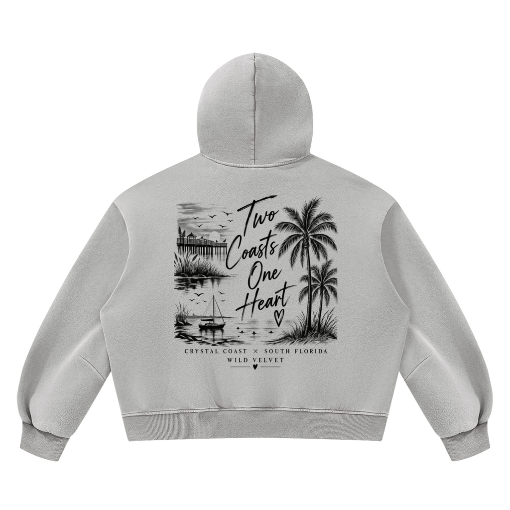 Unisex Vintage Wash Boxy Fleece Hoodie