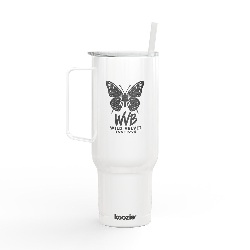 40oz Engraved Tumbler with Lid – Butterfly 'Wildflower' Design, Insulated Travel Cup
