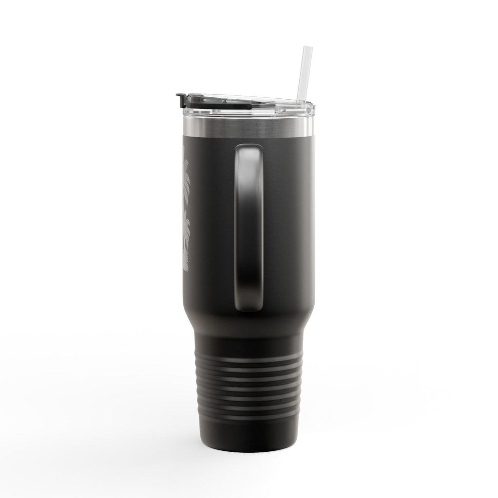 40oz Insulated Travel Mug — 'Wild Vibes' Palm Tree Design