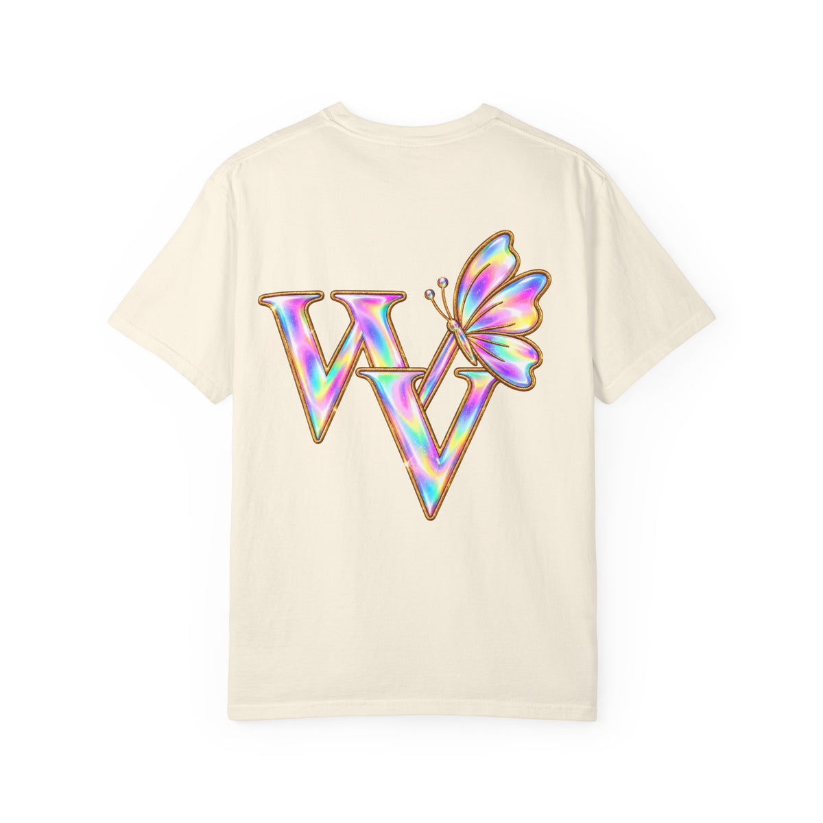 Holographic Ghost Tee — Cute Iridescent Ghost with Bow T-Shirt