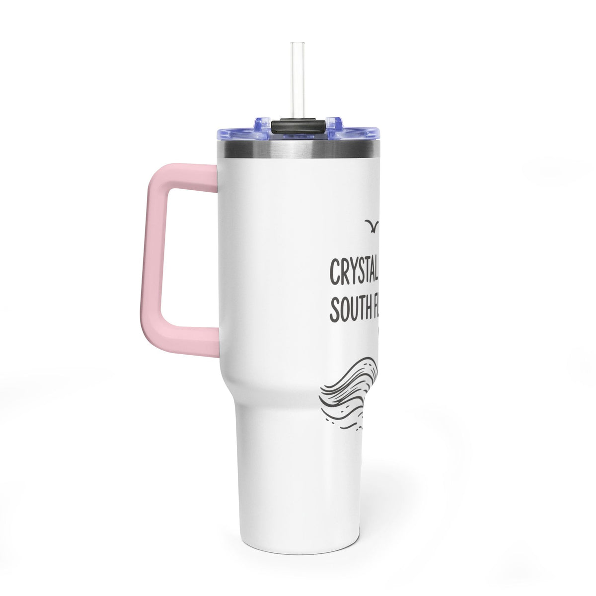 40oz Tumbler - Crystal Coast Girl South Florida Soul Vacuum Insulated Travel Mug