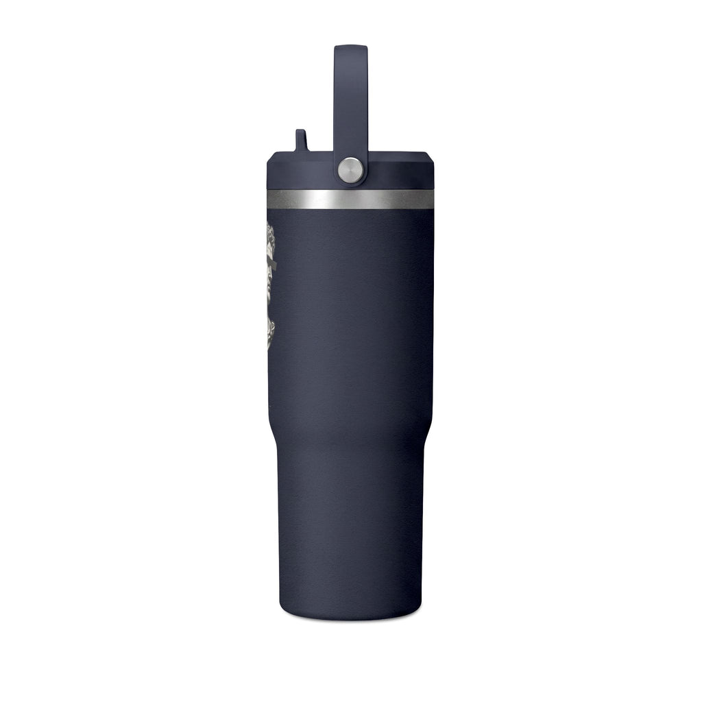 32oz Nomad Tumbler — Matte Black Sculpted Bust Design, Insulated Travel Bottle