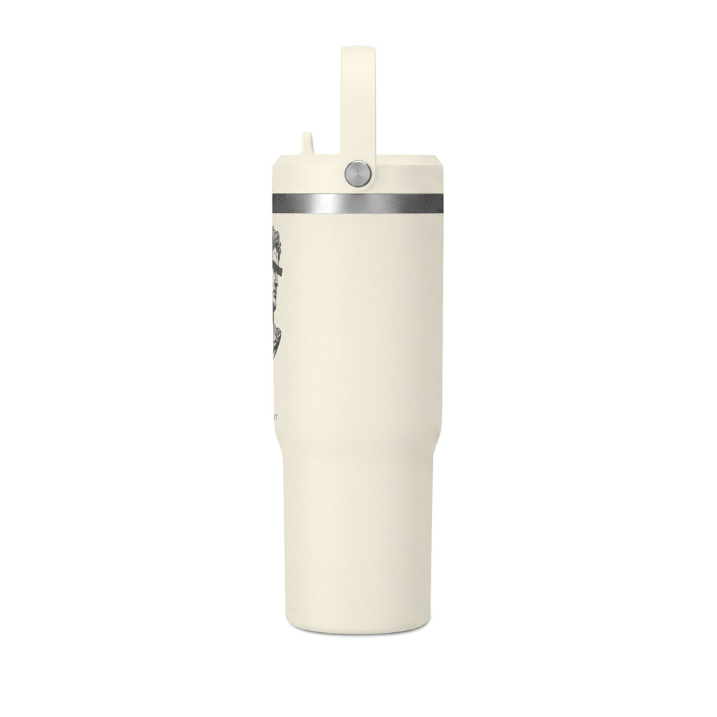 32oz Nomad Tumbler — Matte Black Sculpted Bust Design, Insulated Travel Bottle