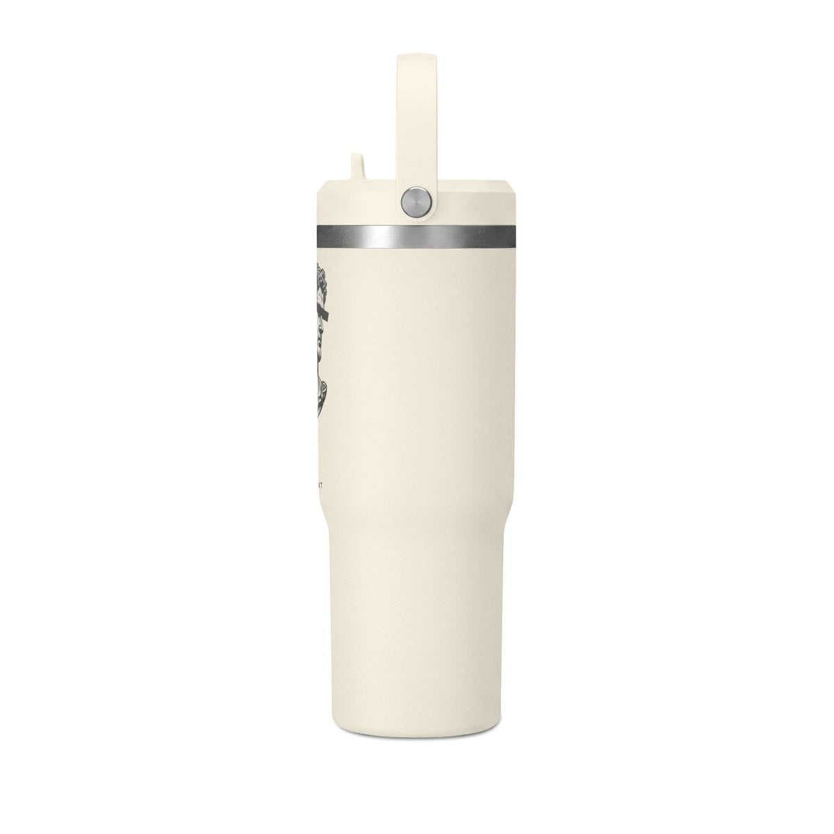 32oz Nomad Tumbler — Matte Black Sculpted Bust Design, Insulated Travel Bottle