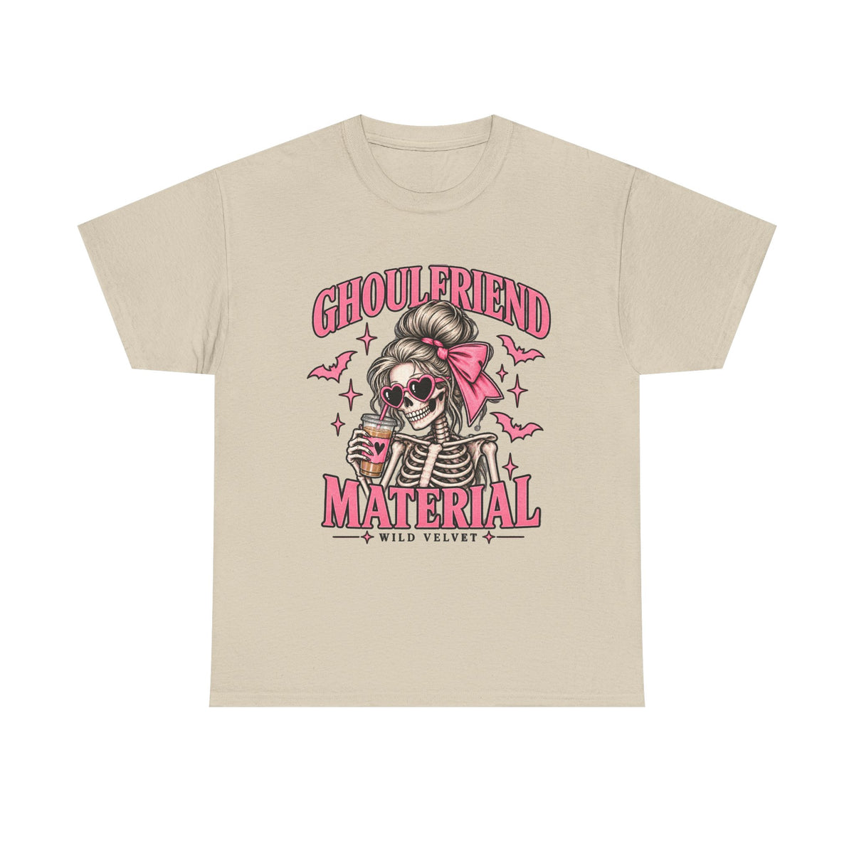 Ghoulfriend Material Tee — Cute Halloween Skeleton Shirt