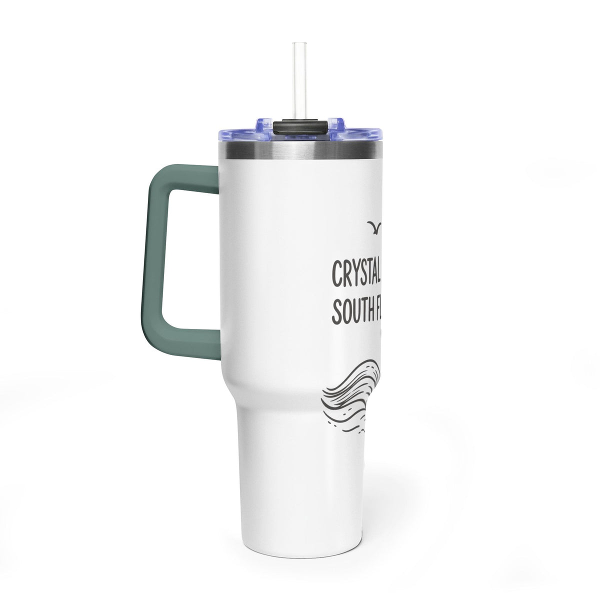 40oz Tumbler - Crystal Coast Girl South Florida Soul Vacuum Insulated Travel Mug