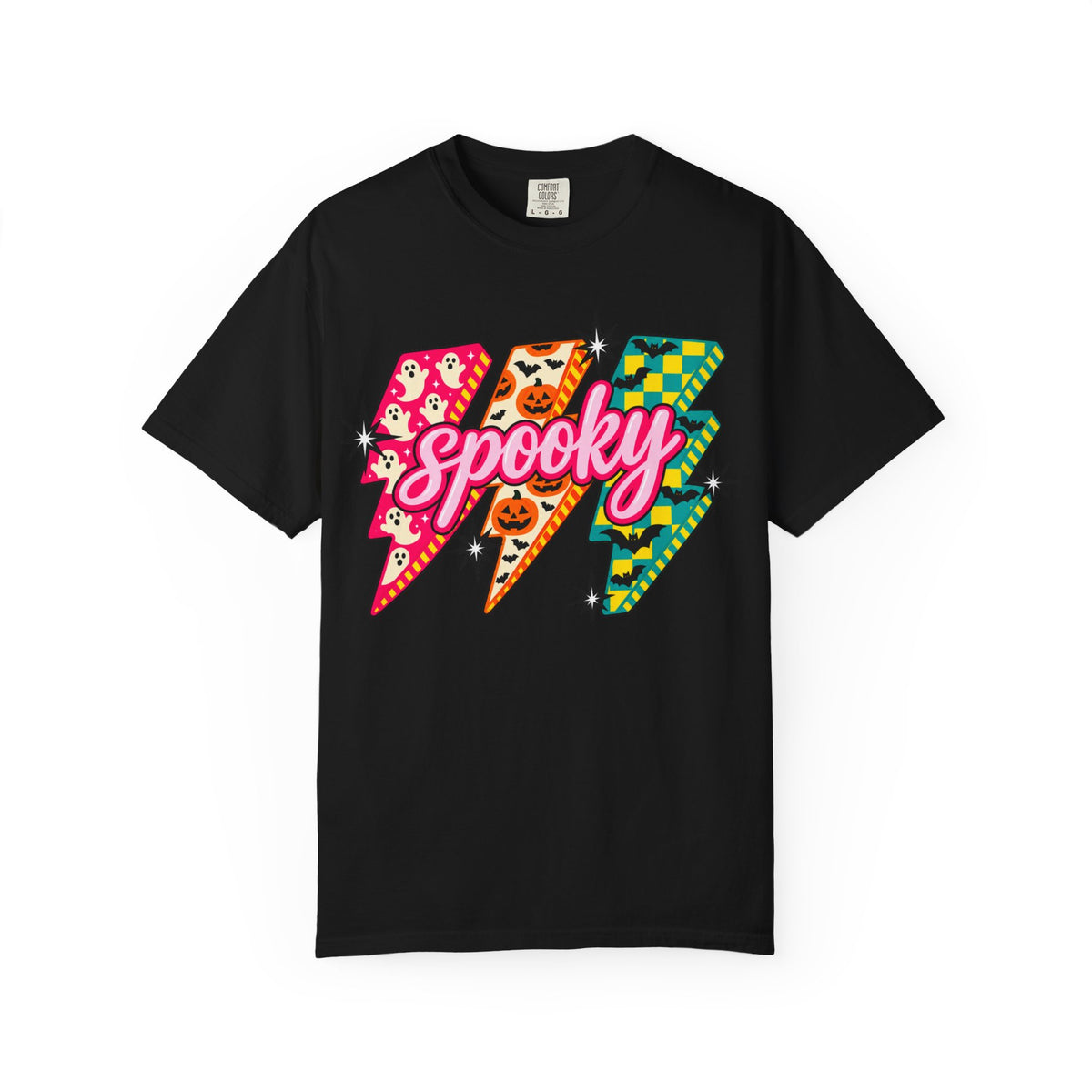 Spooky Retro Lightning Bolt T-Shirt — Halloween Graphic Tee