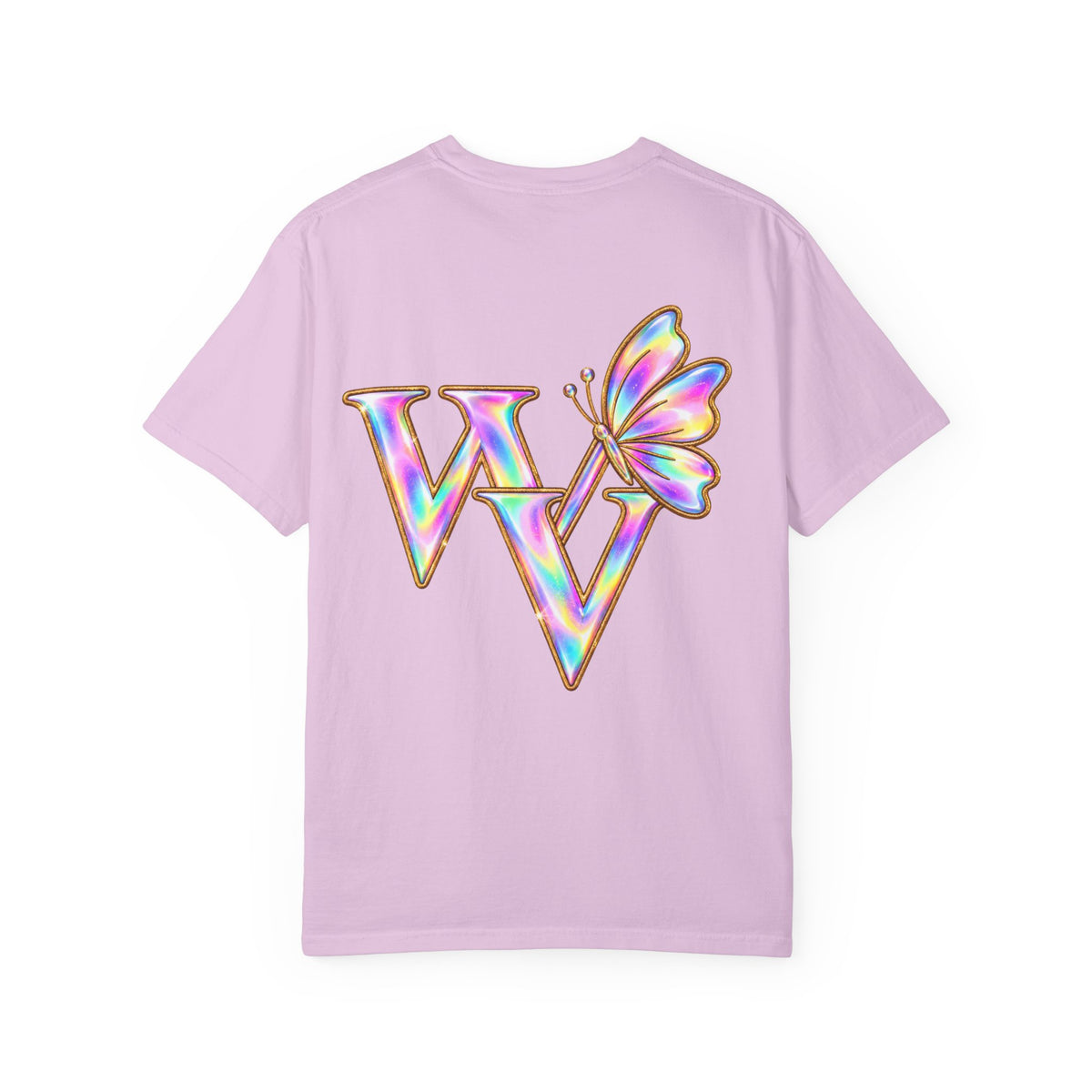 Holographic Ghost Tee — Cute Iridescent Ghost with Bow T-Shirt