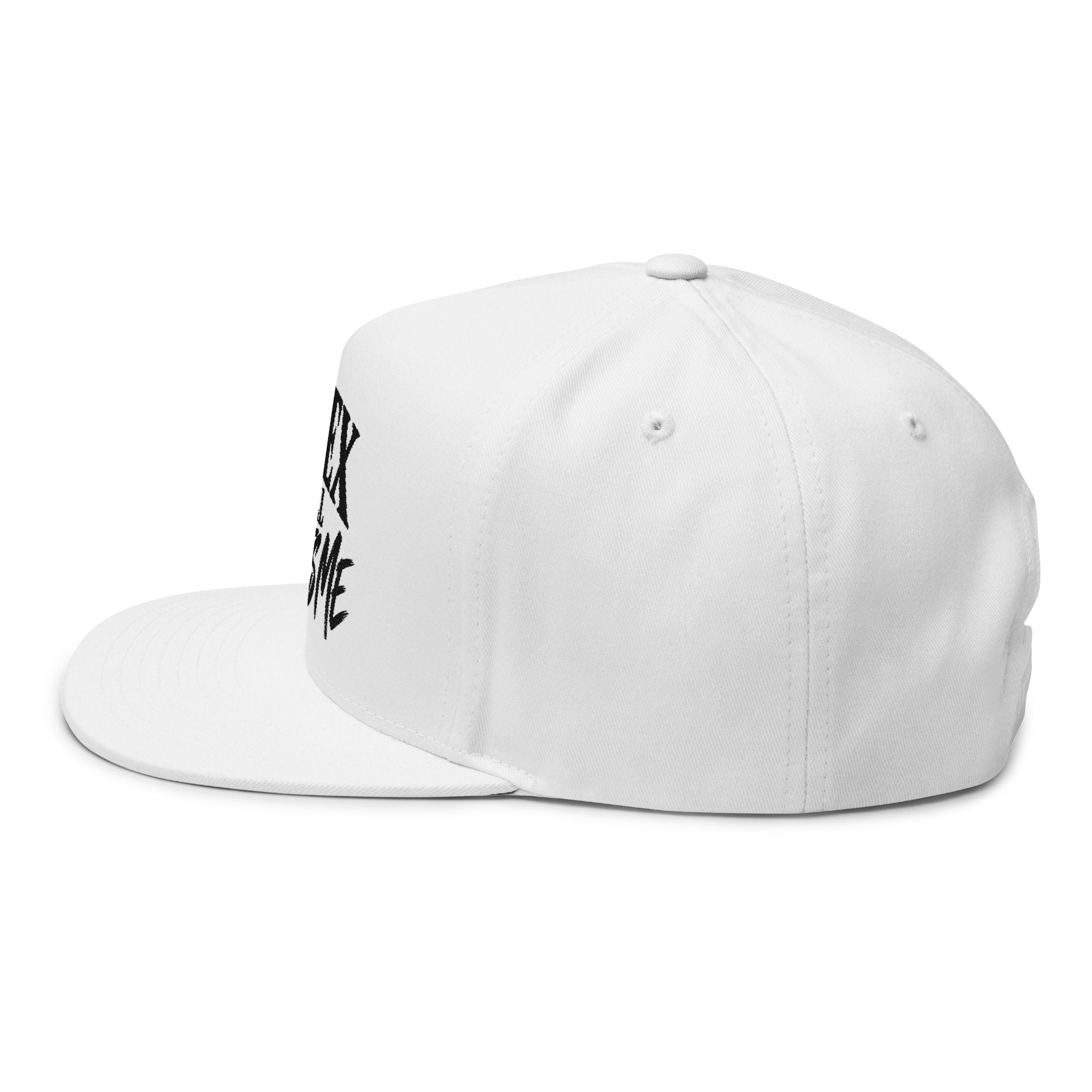 Flat Bill Cap — “My Ex Still Haunts Me” Embroidered Snapback