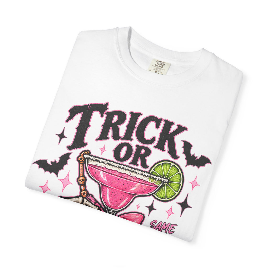 Trick or Tequila Halloween T-Shirt — Skeleton Cocktail Graphic Tee