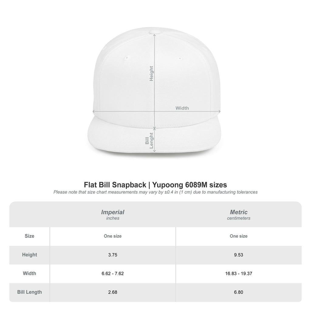 WLD VLVT. Flat Bill Snapback Hat — Minimal Logo Streetwear Cap
