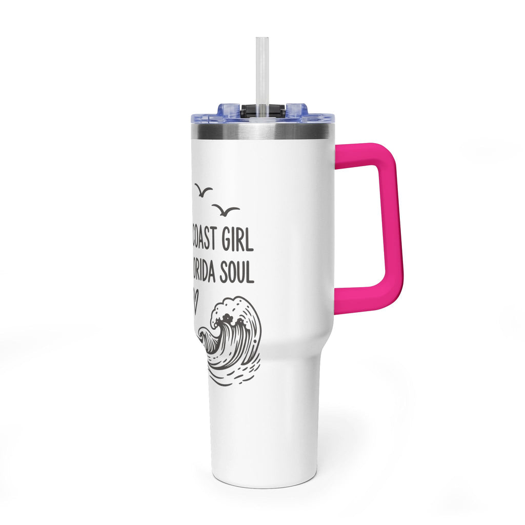 40oz Tumbler - Crystal Coast Girl South Florida Soul Vacuum Insulated Travel Mug
