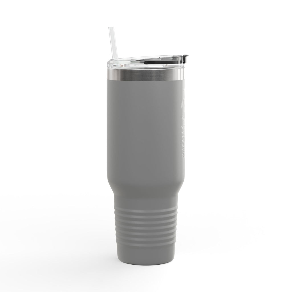 40oz Insulated Travel Mug — 'Wild Vibes' Palm Tree Design