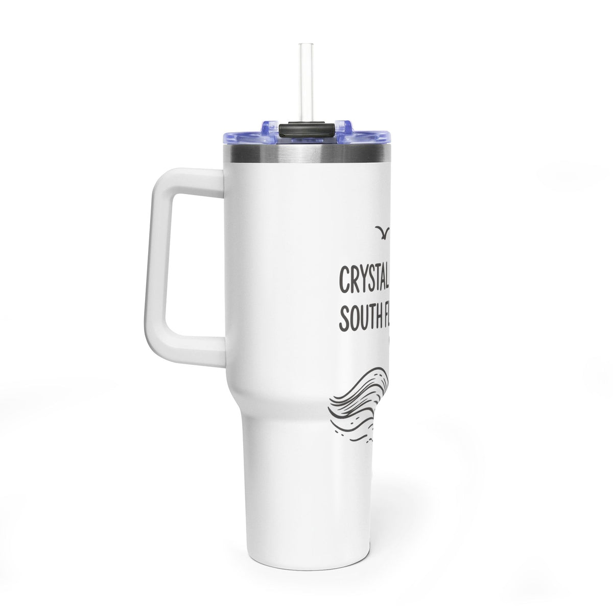 40oz Tumbler - Crystal Coast Girl South Florida Soul Vacuum Insulated Travel Mug