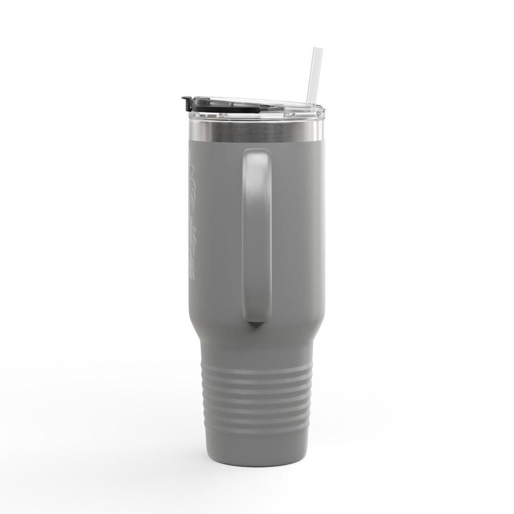 40oz Insulated Travel Mug — 'Wild Vibes' Palm Tree Design