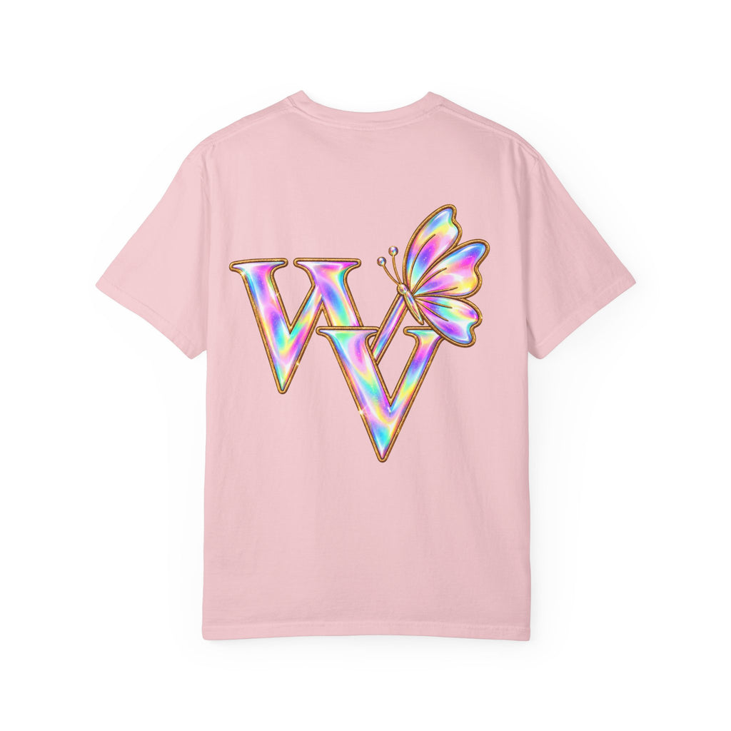 Holographic Ghost Tee — Cute Iridescent Ghost with Bow T-Shirt