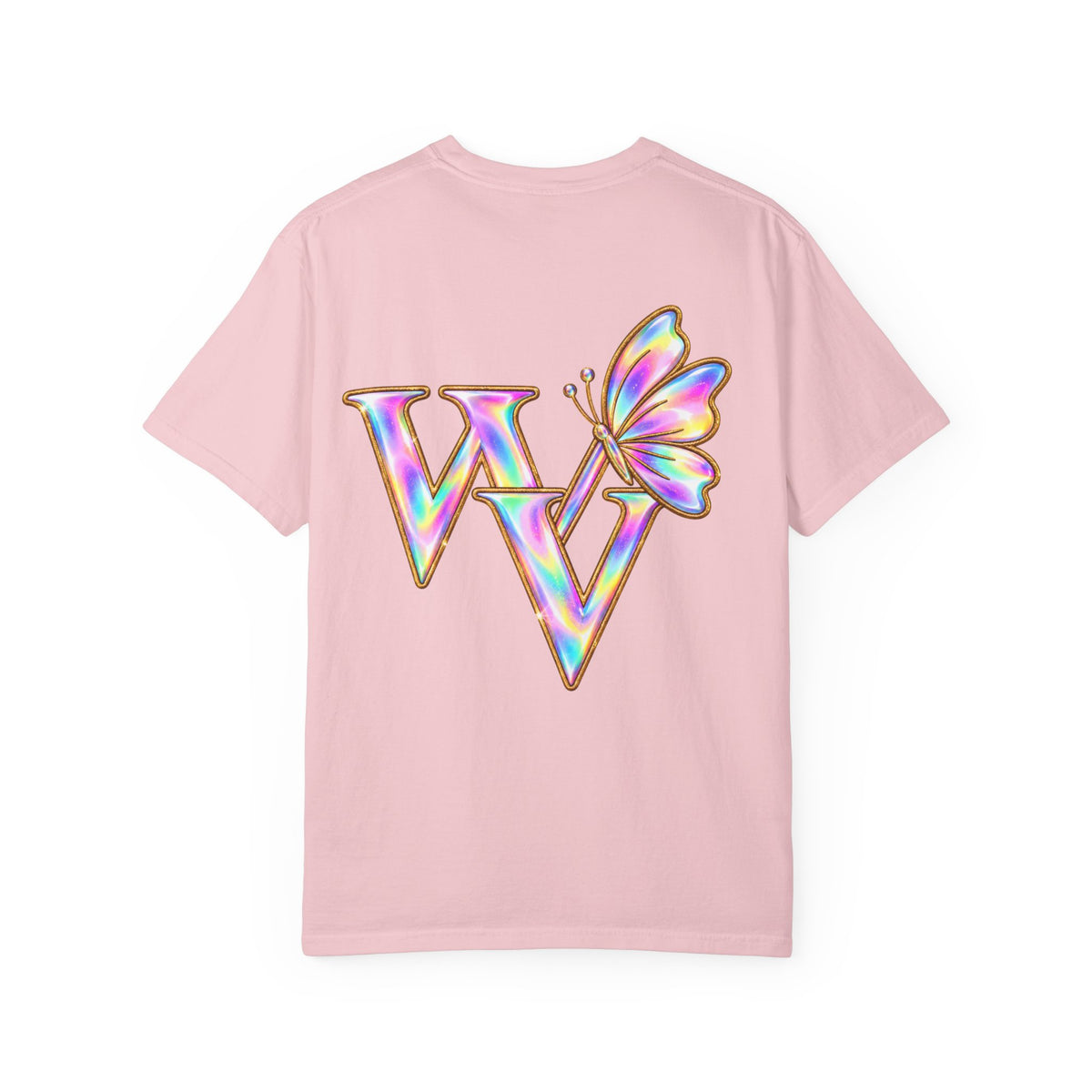 Holographic Ghost Tee — Cute Iridescent Ghost with Bow T-Shirt