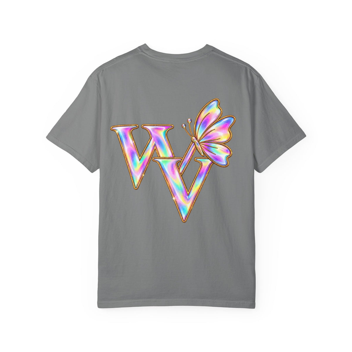 Holographic Ghost Tee — Cute Iridescent Ghost with Bow T-Shirt