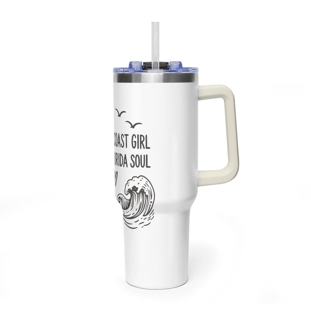 40oz Tumbler - Crystal Coast Girl South Florida Soul Vacuum Insulated Travel Mug