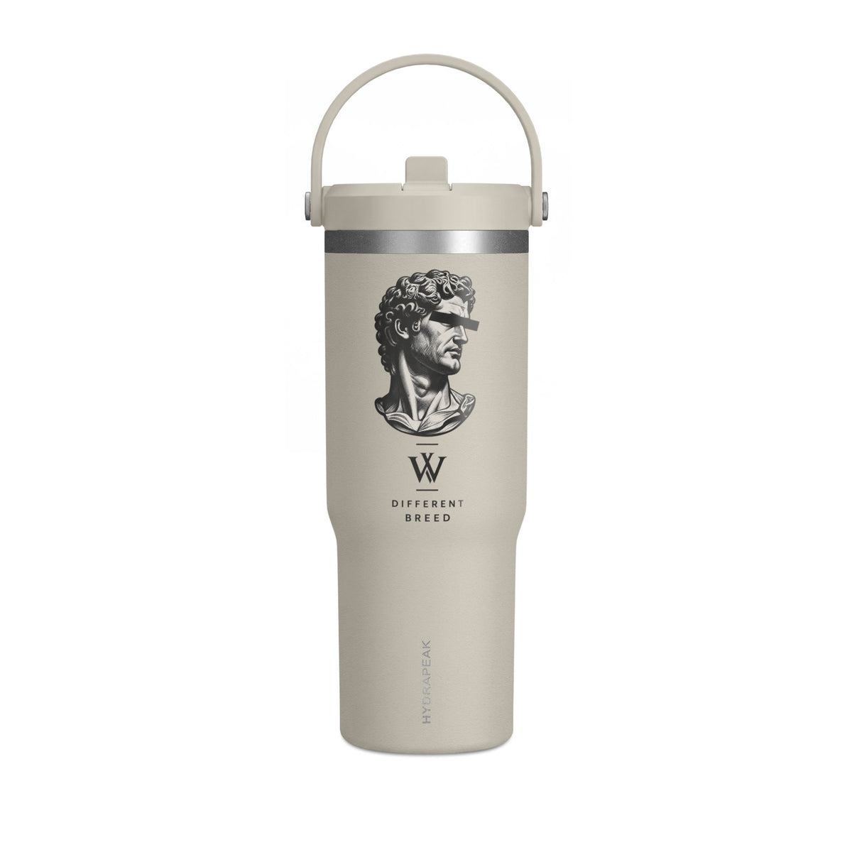 32oz Nomad Tumbler — Matte Black Sculpted Bust Design, Insulated Travel Bottle