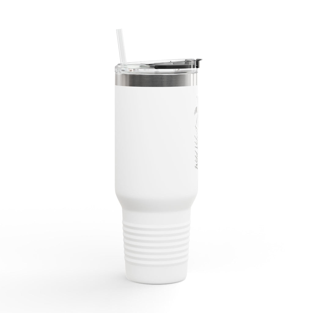 40oz Insulated Travel Mug — 'Wild Vibes' Palm Tree Design