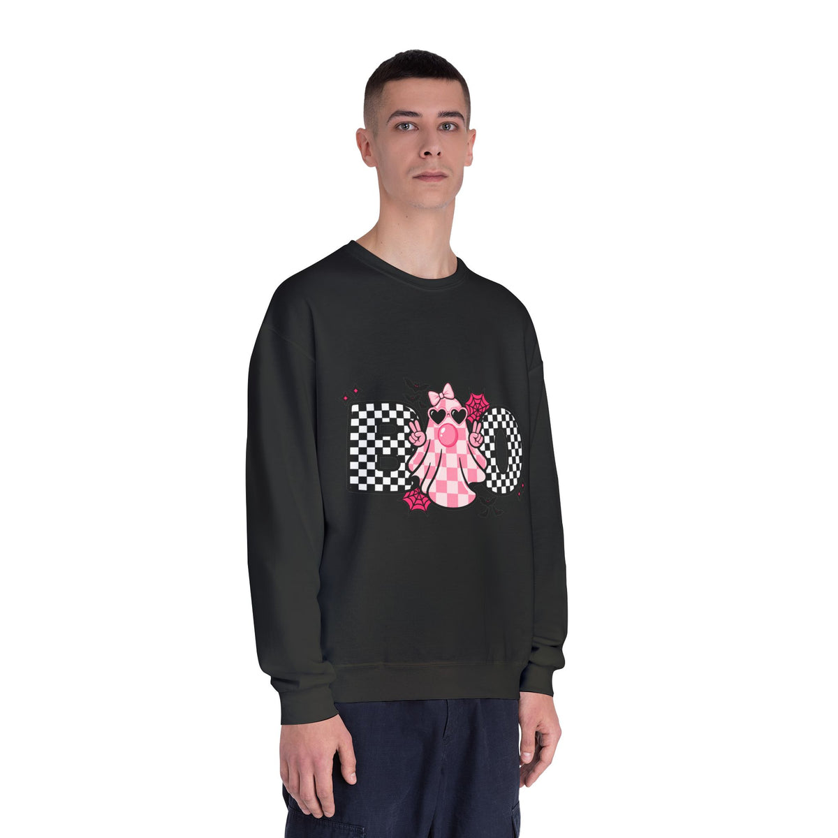 Koo Checkerboard Cat Crewneck Sweatshirt