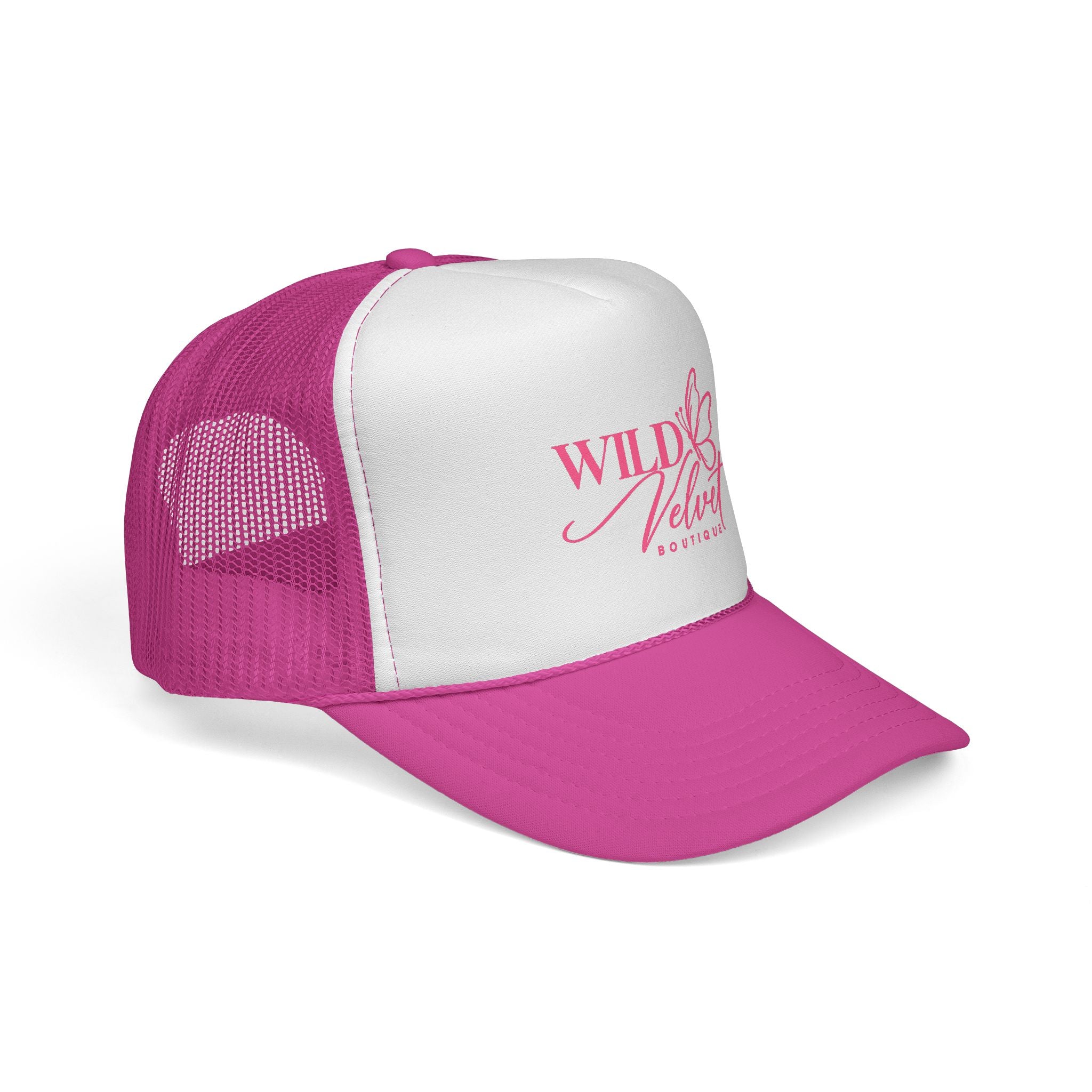 Wild Velvet Boutique Trucker Cap – Pink Logo Mesh Baseball Hat
