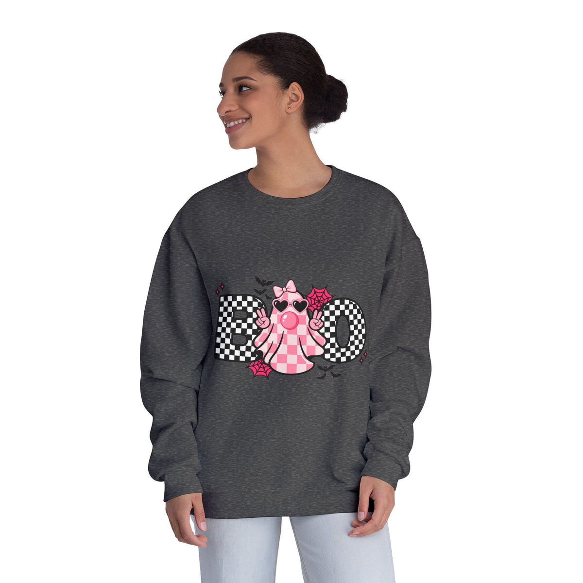 Koo Checkerboard Cat Crewneck Sweatshirt