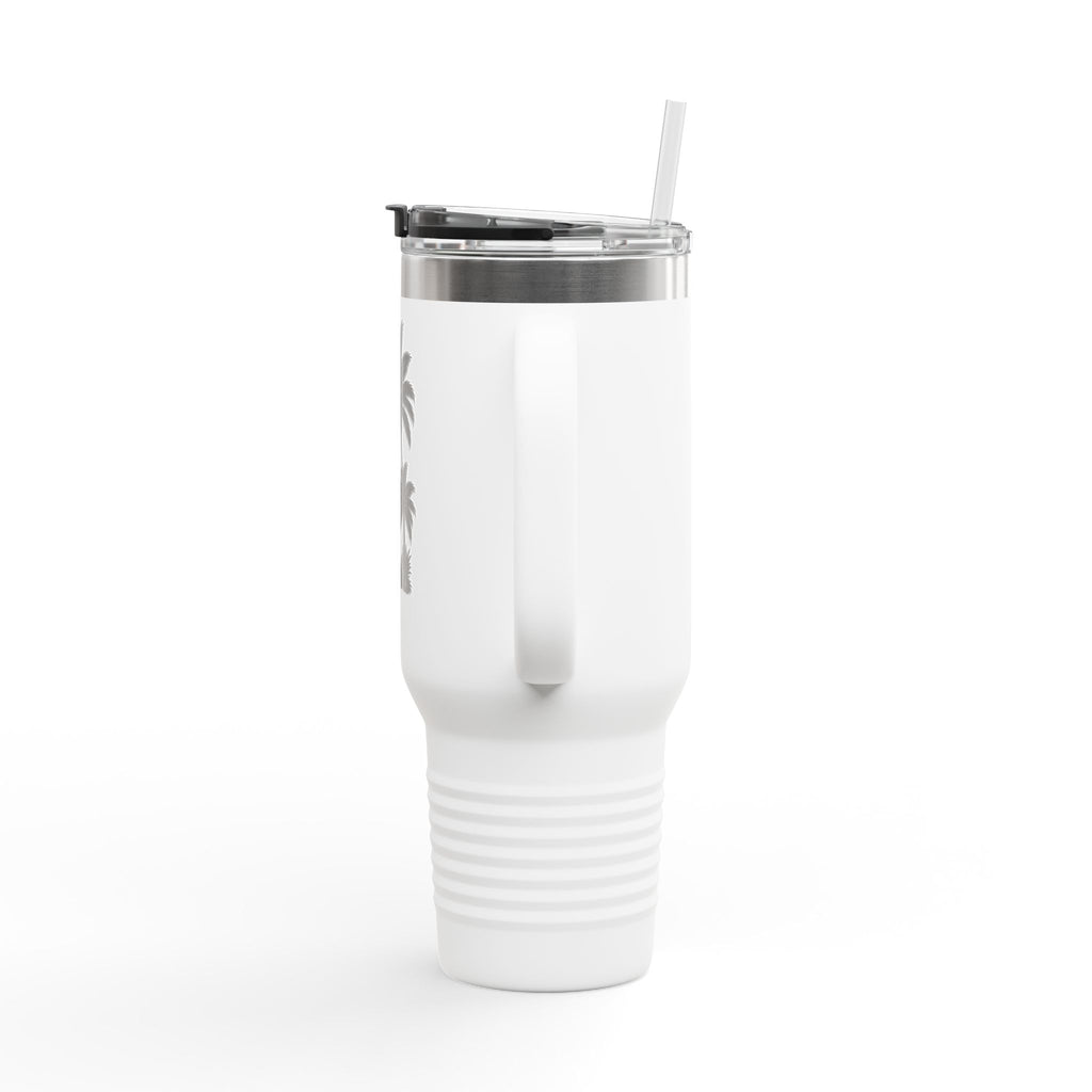 40oz Insulated Travel Mug — 'Wild Vibes' Palm Tree Design
