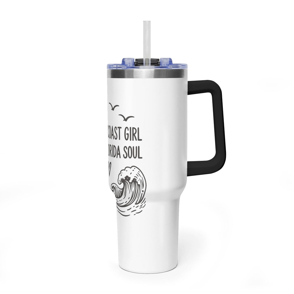 40oz Tumbler - Crystal Coast Girl South Florida Soul Vacuum Insulated Travel Mug