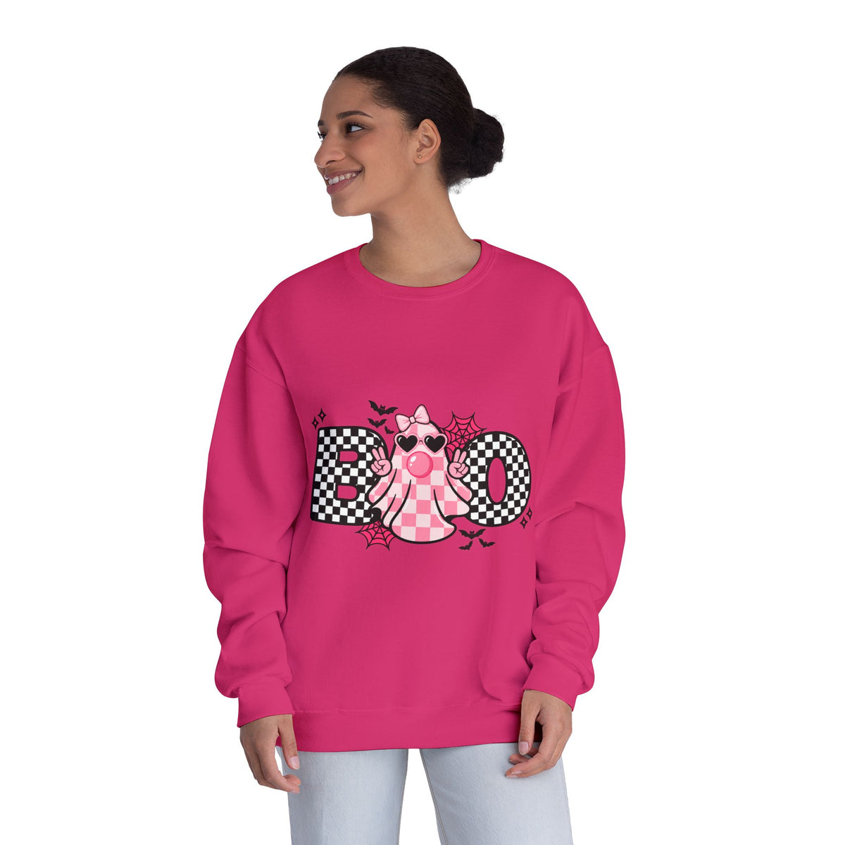 Koo Checkerboard Cat Crewneck Sweatshirt