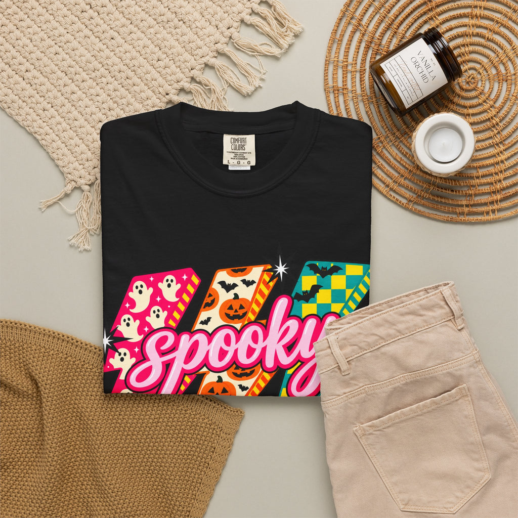 Spooky Retro Lightning Bolt T-Shirt — Halloween Graphic Tee