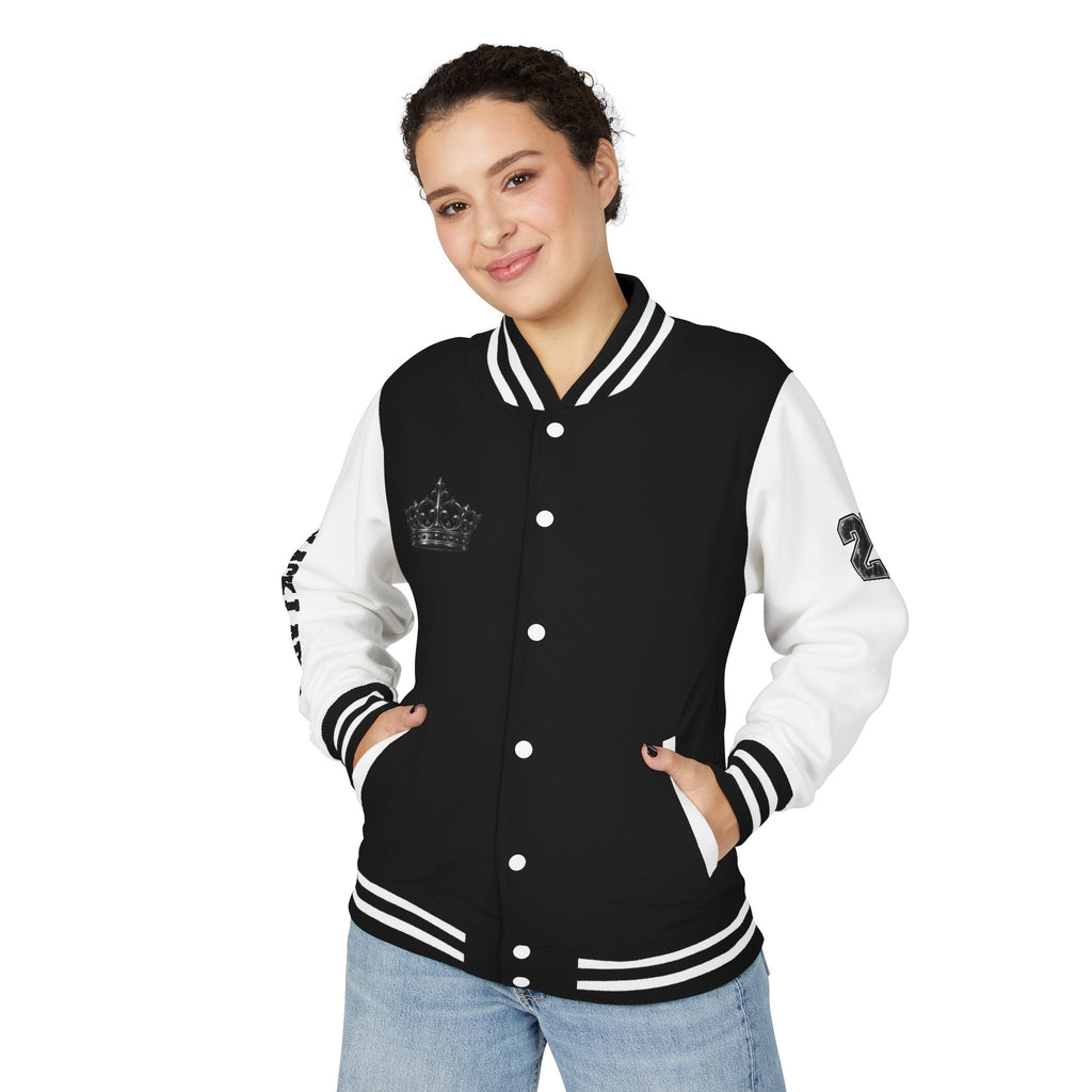 Letterman Jacket — 'R.E.A.L.' Graphic Varsity Jacket