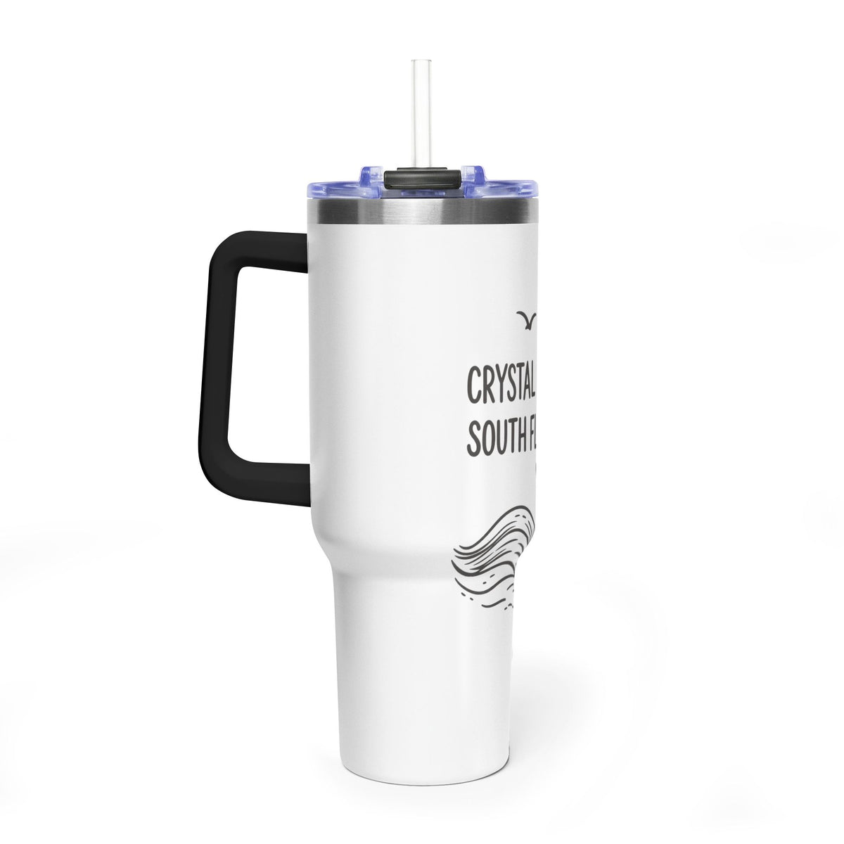 40oz Tumbler - Crystal Coast Girl South Florida Soul Vacuum Insulated Travel Mug