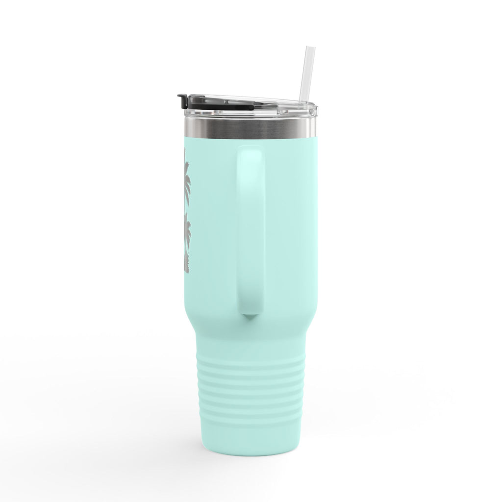 40oz Insulated Travel Mug — 'Wild Vibes' Palm Tree Design