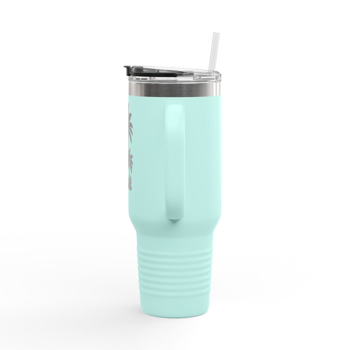 40oz Insulated Travel Mug — 'Wild Vibes' Palm Tree Design