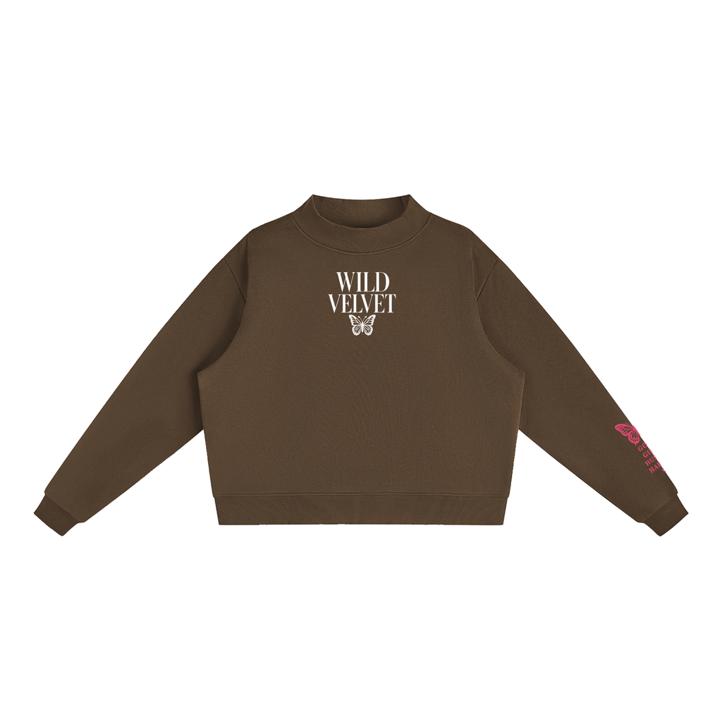 Essential Fleece Mock-Neck Crew Sweatshirt