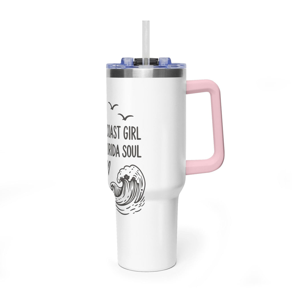 40oz Tumbler - Crystal Coast Girl South Florida Soul Vacuum Insulated Travel Mug