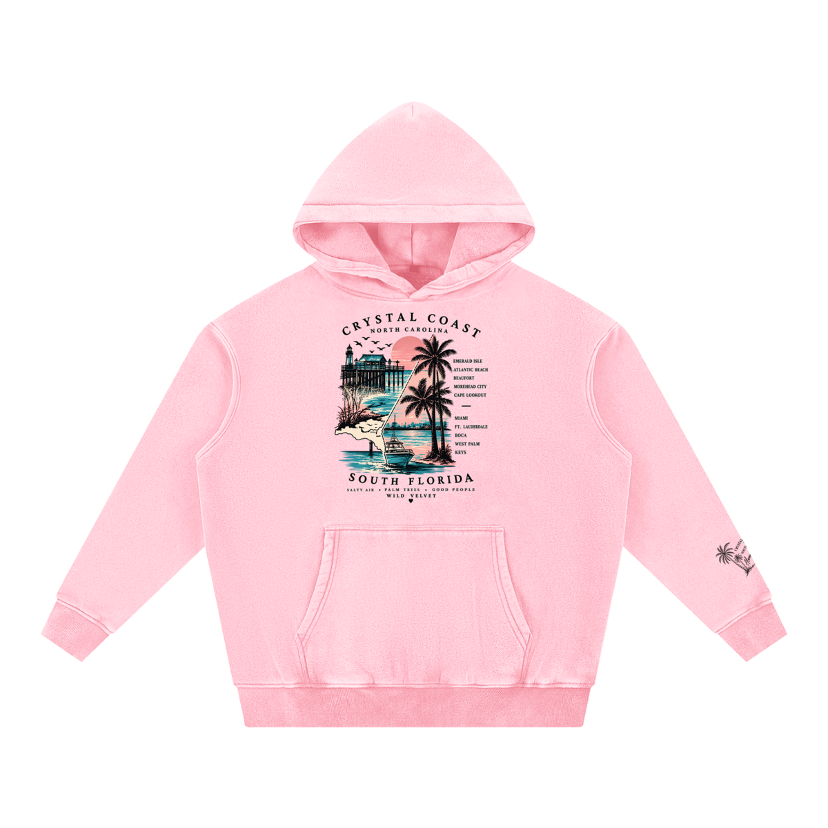 Snow Wash Fleece Oversize Hoodie