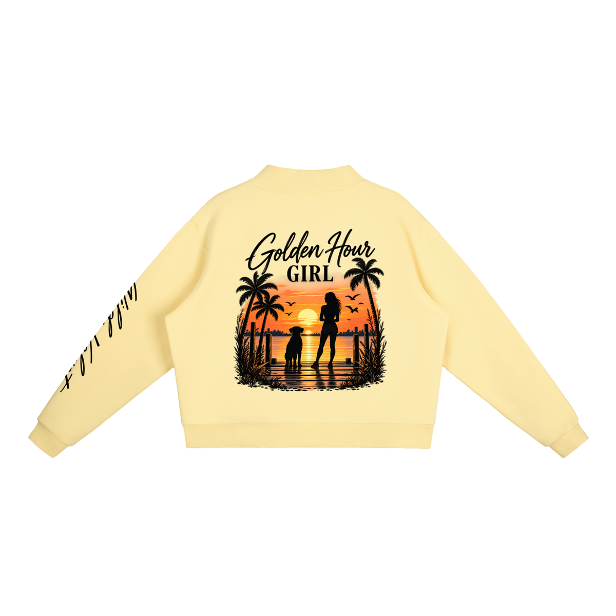 Essential Fleece Mock-Neck Crew Sweatshirt