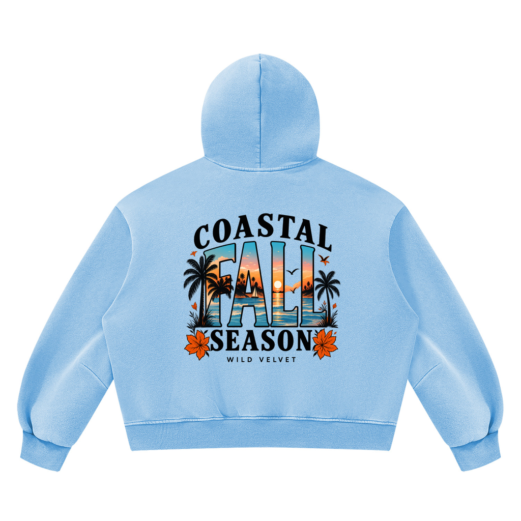 Unisex Vintage Wash Boxy Fleece Hoodie