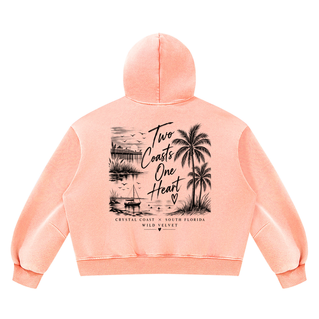 Unisex Vintage Wash Boxy Fleece Hoodie