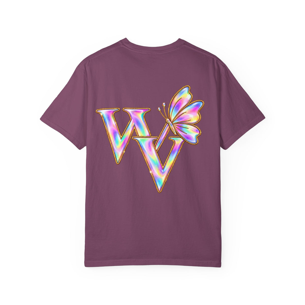 Holographic Ghost Tee — Cute Iridescent Ghost with Bow T-Shirt