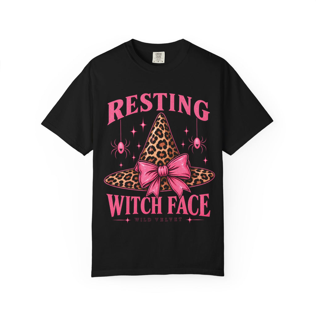 Resting Witch Face Leopard Witch Hat T-Shirt