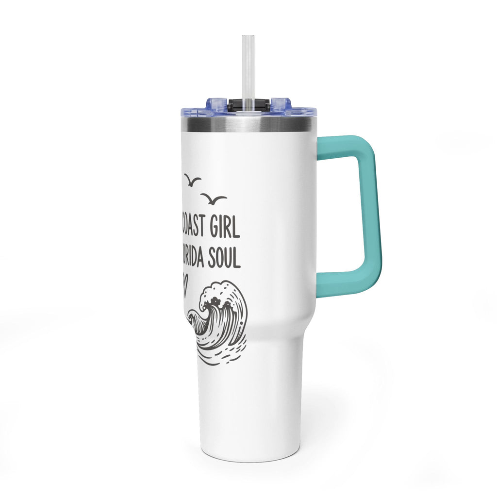 40oz Tumbler - Crystal Coast Girl South Florida Soul Vacuum Insulated Travel Mug