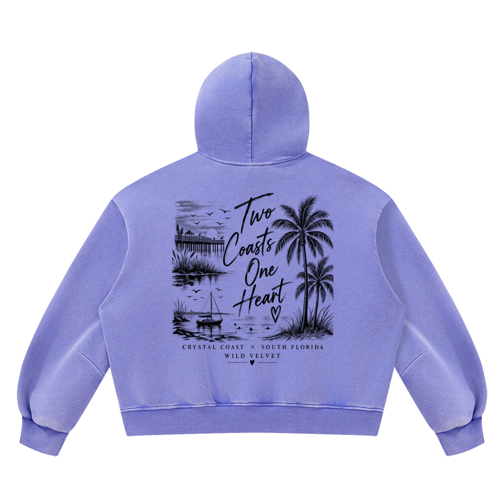 Unisex Vintage Wash Boxy Fleece Hoodie