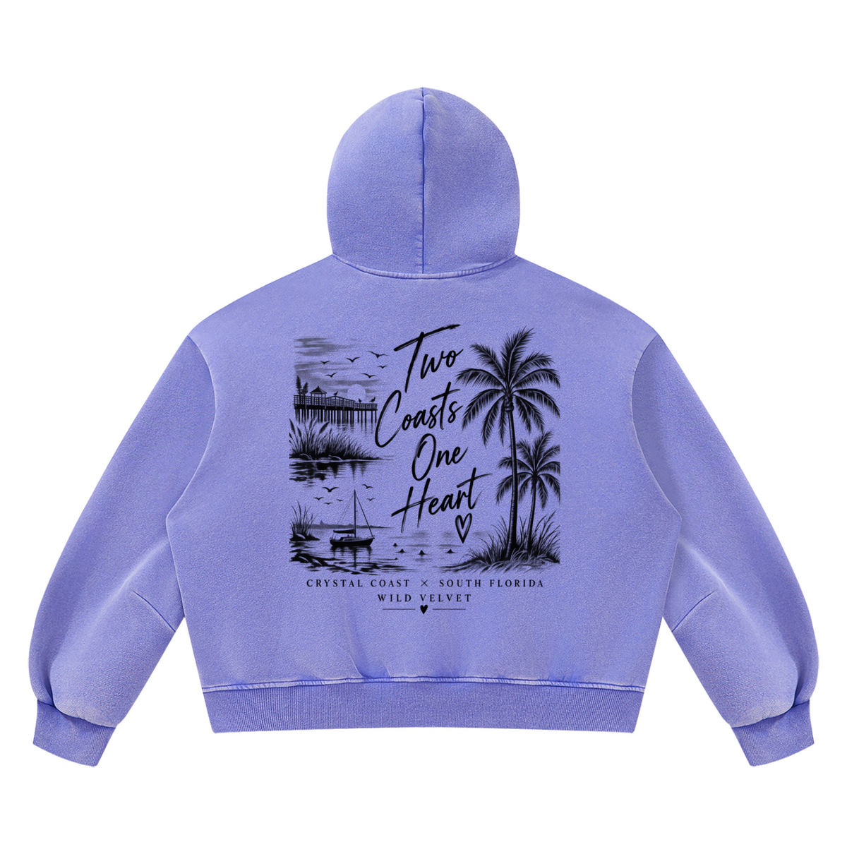 Unisex Vintage Wash Boxy Fleece Hoodie