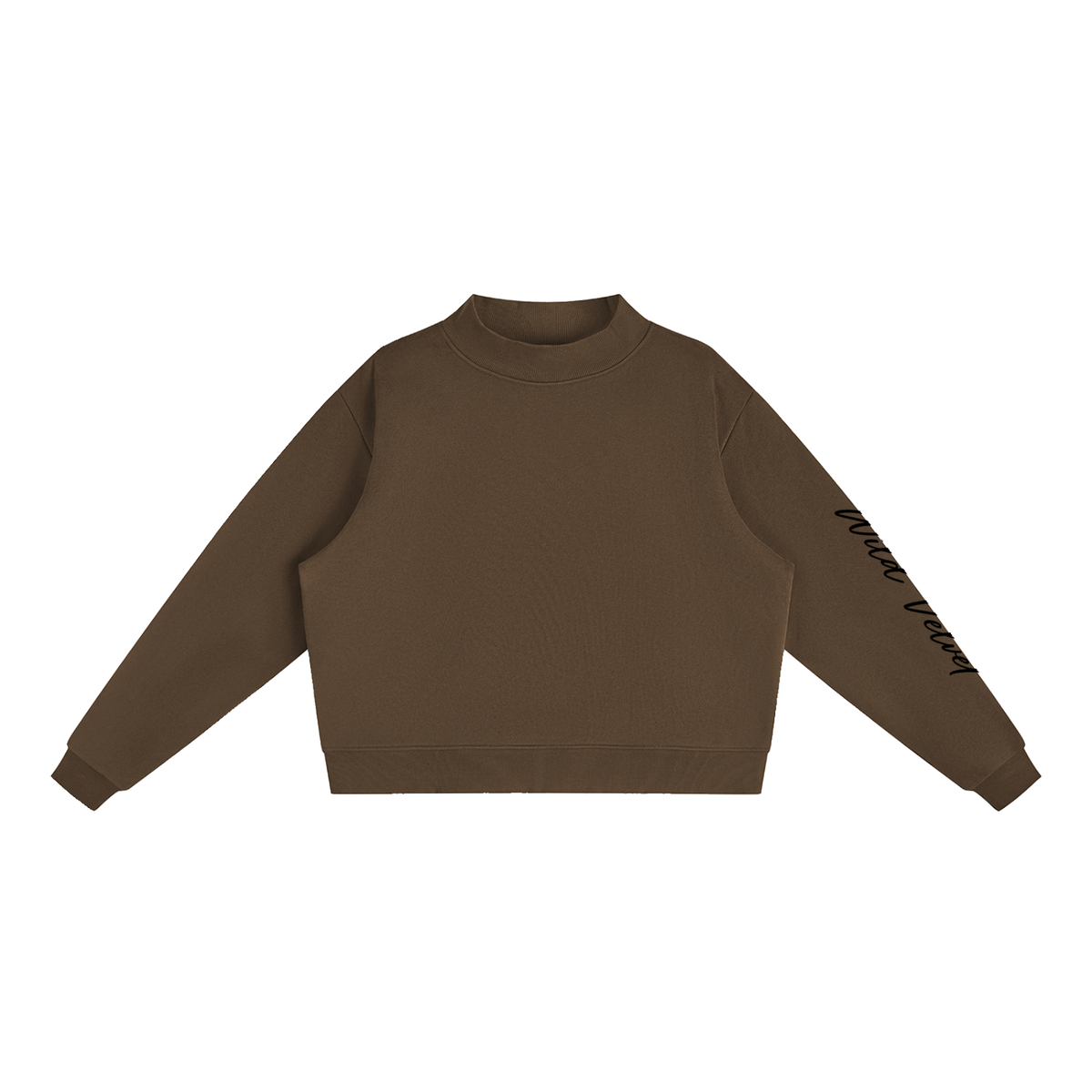 Essential Fleece Mock-Neck Crew Sweatshirt